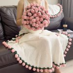 The Blooming Blanket  Hand Crocheted Rose Bouquet Throw Blanket, Romantic Gift-【LOOM-024】 - Image 2