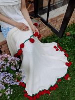 The Blooming Blanket  Hand Crocheted Rose Bouquet Throw Blanket, Romantic Gift-【LOOM-024】 - Image 10