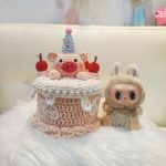 Hand  Crochet Pig Birthday Cake Trinket Box-【LOOM-021】