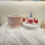 Hand  Crochet Pig Birthday Cake Trinket Box-【LOOM-021】 - Image 5