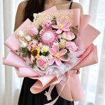 Hand Crocheted Mixed Color Flower Bouquet【LOOM-020】 - Image 6
