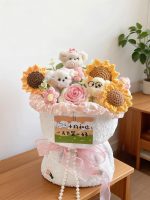 Healing Hand Crocheted Bouquet with Puppy Dolls  Sunflowers-【LOOM-019】 - Image 7