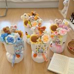 Healing Hand Crocheted Bouquet with Puppy Dolls  Sunflowers-【LOOM-019】