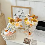 Healing Hand Crocheted Bouquet with Puppy Dolls  Sunflowers-【LOOM-019】 - Image 3