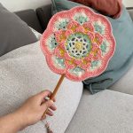 Multi Color Handmade Crochet Palace Fan, Retro Hanfu Accessory Home Decor-【LOOM-017】 - Image 8