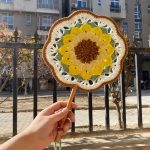 Multi Color Handmade Crochet Palace Fan, Retro Hanfu Accessory Home Decor-【LOOM-017】 - Image 7