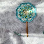 Multi Color Handmade Crochet Palace Fan, Retro Hanfu Accessory Home Decor-【LOOM-017】 - Image 6