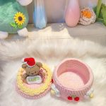 Hand Crochet Christmas Bear Cake Shaped Storage Box【LOOM-016】 - Image 3
