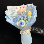 Multi Color Handmade Crochet Bouquet, Knitted Rose Mixed Flower Arrangement-【LOOM-015】 - Image 7