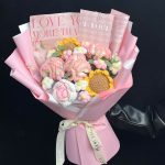 Multi Color Handmade Crochet Bouquet, Knitted Rose Mixed Flower Arrangement-【LOOM-015】 - Image 9