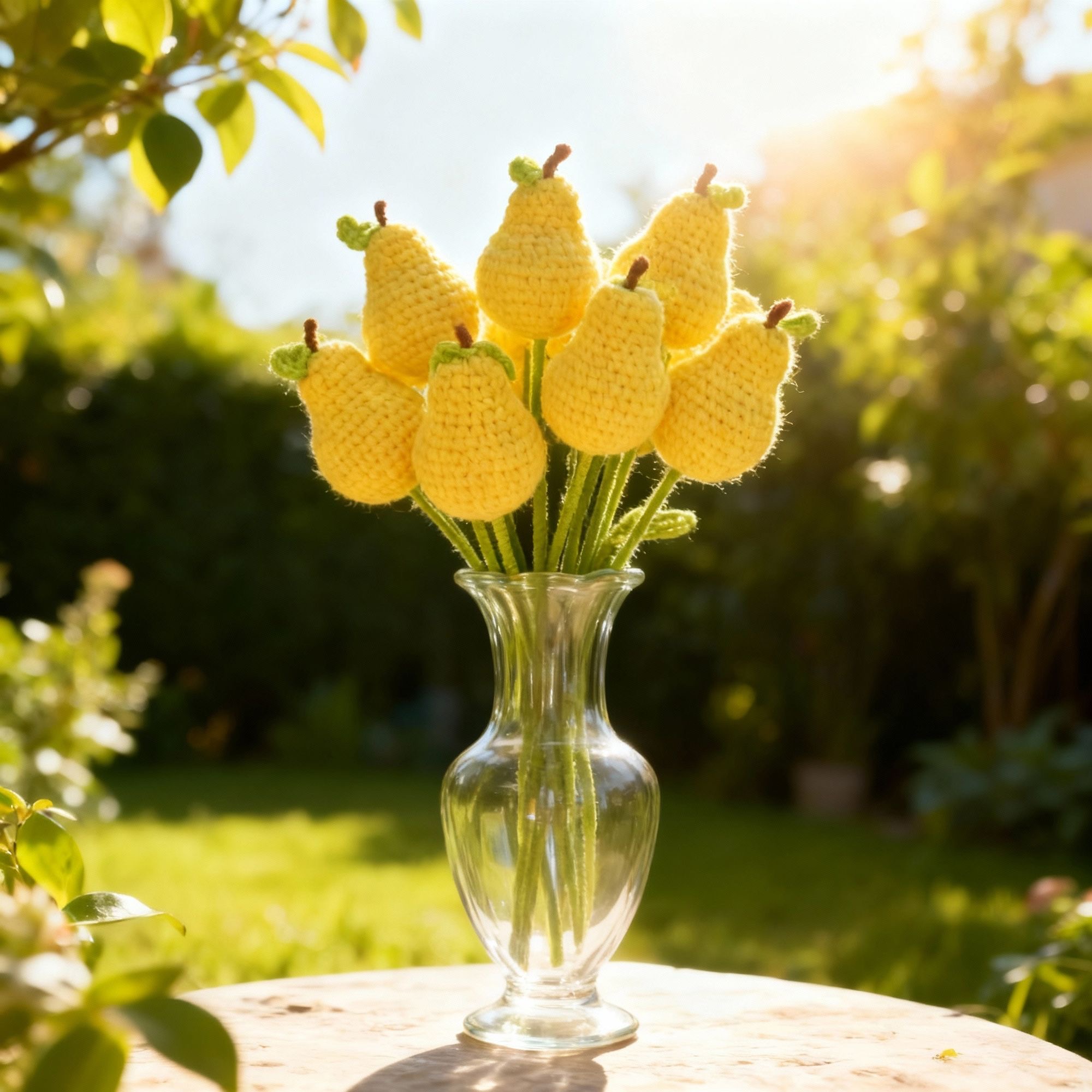 微信图片_20260818212855_1407_57 Handmade Crochet Tulip Flower Stems, Knitted Artificial Tulips for Home Decor-【LOOM-014】 - Image 1