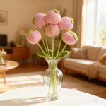 Handmade Crochet Tulip Flower Stems, Knitted Artificial Tulips for Home Decor-【LOOM-014】 - Image 9