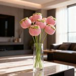 Handmade Crochet Tulip Flower Stems, Knitted Artificial Tulips for Home Decor-【LOOM-014】 - Image 8