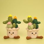 Handmade Crochet Cartoon Cactus Potted Plant, Yarn Succulent Decor-【LOOM-013】 - Image 3