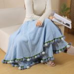 Hand Knitted Rose Bouquet Blanket, 2In1 Foldable Flower Throw Blanket Gift【LOOM-012】 - Image 3