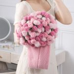 Hand Knitted Rose Bouquet Blanket, 2In1 Foldable Flower Throw Blanket Gift【LOOM-012】 - Image 4