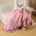 Hand Knitted Rose Bouquet Blanket, 2In1 Foldable Flower Throw Blanket Gift【LOOM-012】 - Image 5