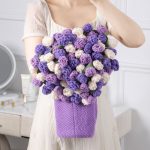 Hand Knitted Rose Bouquet Blanket, 2In1 Foldable Flower Throw Blanket Gift【LOOM-012】 - Image 8