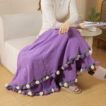 Hand Knitted Rose Bouquet Blanket, 2In1 Foldable Flower Throw Blanket Gift【LOOM-012】 - Image 9