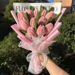 Handmade Pipe Cleaner Tulip Bouquet, Finished Artificial Flower Gift【LOOM-011】 - Image 3