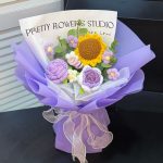 Hand Crocheted Sunflower Rose Mixed Bouquet-【LOOM-010】 - Image 4