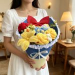 Fairy tale Lace Crochet Rose  Lily Bouquet-【LOOM-009】