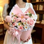 Fairy tale Lace Crochet Rose  Lily Bouquet-【LOOM-009】 - Image 3