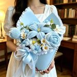 Fairy tale Lace Crochet Rose  Lily Bouquet-【LOOM-009】 - Image 4