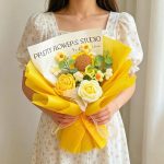 Hand Crocheted Sunflower Rose Mixed Bouquet-【LOOM-010】 - Image 6