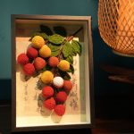 Hand Crochet Lychee Shadow Box Frame-【LOOM-022】