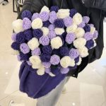 Handmade Crochet Rose Bouquet Blanket — 2-in-1 Gradient Throw & Forever Rose Bouquet Gift-【LOOM-001】 - Image 4