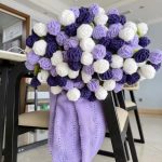 Handmade Crochet Rose Bouquet Blanket — 2-in-1 Gradient Throw & Forever Rose Bouquet Gift-【LOOM-001】 - Image 5