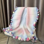 Handmade Crochet Rose Bouquet Blanket — 2-in-1 Gradient Throw & Forever Rose Bouquet Gift-【LOOM-001】
