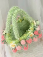 Crochet Strawberry Handbag | Fuzzy Fruit Tote Bag-【LOOM-004】 - Image 6