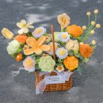Handmade Crochet Flower Gift Basket & Bucket Set – Kawaii Floral Gift Box【LOOM-049】 - Image 5