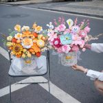 Handmade Crochet Flower Gift Basket & Bucket Set – Kawaii Floral Gift Box【LOOM-049】 - Image 6