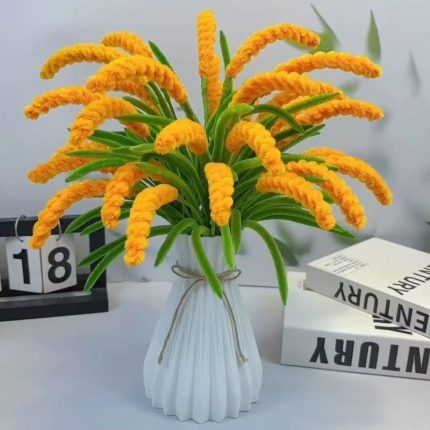 Crochet Spike Flower Bouquet Stem | Handmade Kawaii Lavender Wheat Home Decor Gift -【LOOM-050】