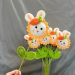 Crochet Bunny Sunflower Bouquet | Handmade Kawaii Animal Flower Gift -【LOOM-047】 - Image 5