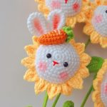 Crochet Bunny Sunflower Bouquet | Handmade Kawaii Animal Flower Gift -【LOOM-047】 - Image 6