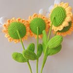 Crochet Bunny Sunflower Bouquet | Handmade Kawaii Animal Flower Gift -【LOOM-047】 - Image 8