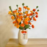 Crochet Persimmon Branch | Handmade Kawaii Lucky Home Decor Gift -【LOOM-044】