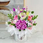 Crochet Flower Bouquet in Metal Bucket | Handmade Kawaii Floral Gift Box -【LOOM-041】 - Image 3