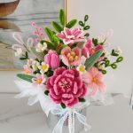 Crochet Flower Bouquet in Metal Bucket | Handmade Kawaii Floral Gift Box -【LOOM-041】 - Image 4