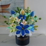 Crochet Flower Bouquet in Metal Bucket | Handmade Kawaii Floral Gift Box -【LOOM-041】