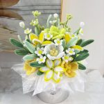 Crochet Flower Bouquet in Metal Bucket | Handmade Kawaii Floral Gift Box -【LOOM-041】 - Image 6