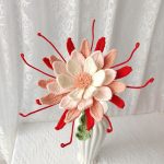 Crochet Lotus Flower Bouquet | Handmade Kawaii Boho Home Decor Gift -【LOOM-033】