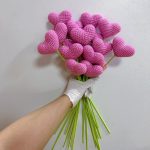 Crochet Heart Bouquet Stem | Handmade Kawaii Love Gift -【LOOM-032】 - Image 6