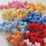 Crochet Heart Bouquet Stem | Handmade Kawaii Love Gift -【LOOM-032】 - Image 3