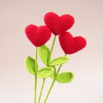 Crochet Heart Bouquet Stem | Handmade Kawaii Love Gift -【LOOM-032】 - Image 4