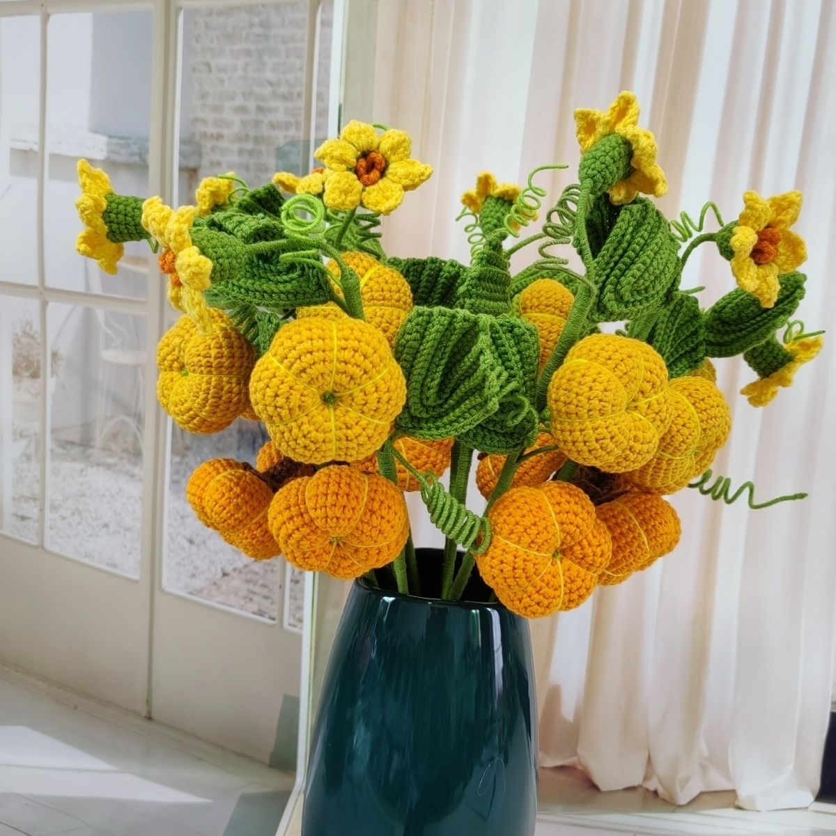 微信图片_20260915225222_1969_57 Crochet Pumpkin Bouquet | Handmade Kawaii Home Decor Gift -【LOOM-030】 - Image 1